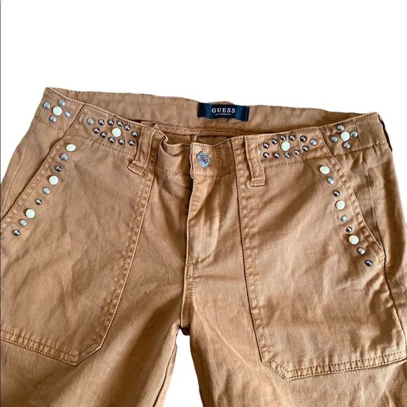GUESS Los Angeles Embellished Khaki Pants Size 26 - Picture 4 of 7